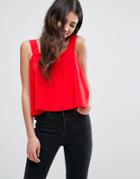 Neon Rose Swing Cami Top - Red