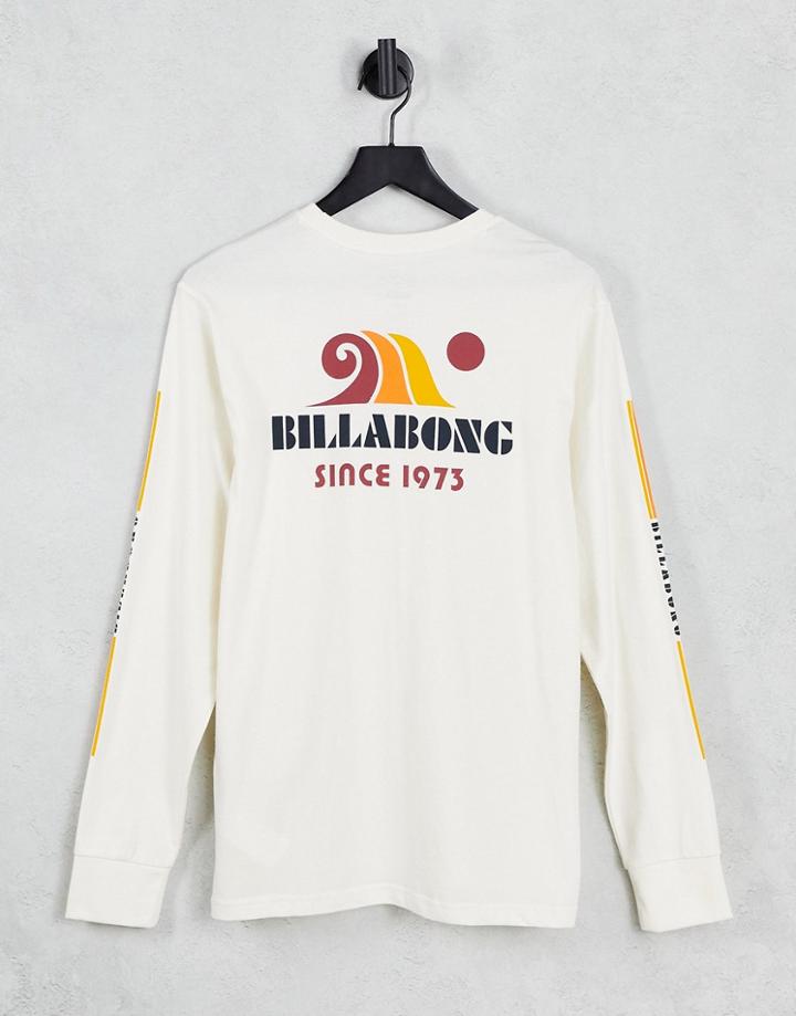 Billabong Walled Long Sleeve T-shirt In White