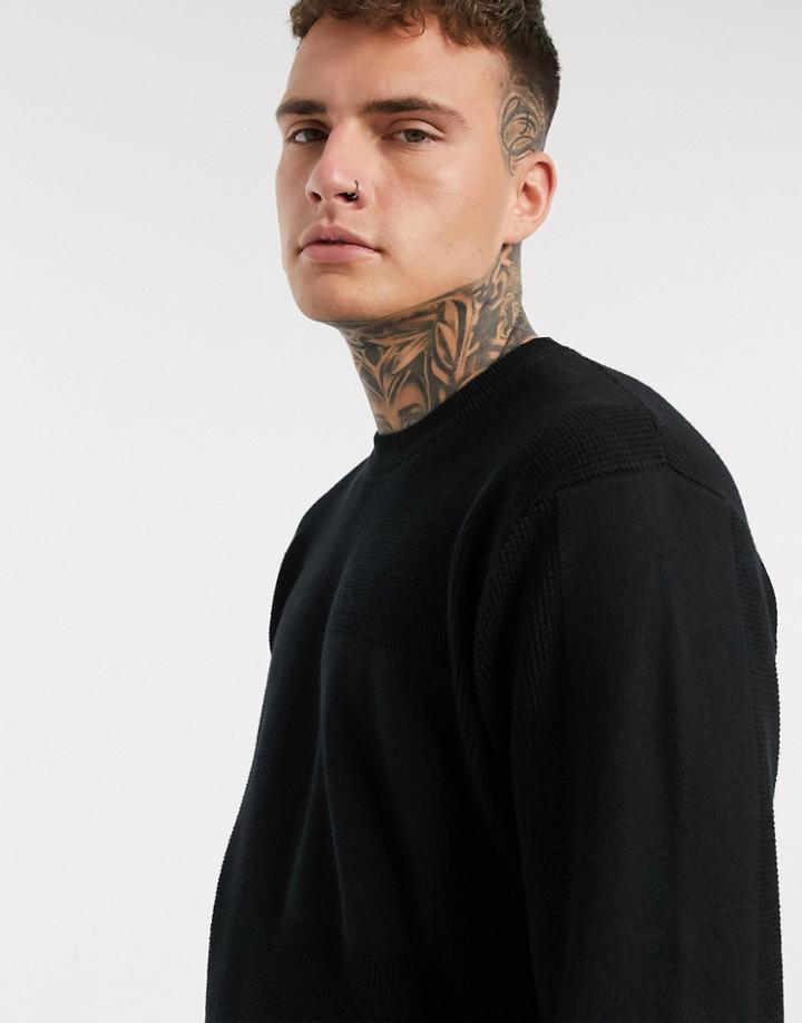 Pull & Bear Sweater In Black