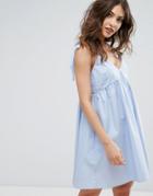 Nobody's Child Sundress With Bow Details - Blue
