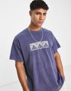 New Look 3 Peaks Printed T-shirt In Mid Blue