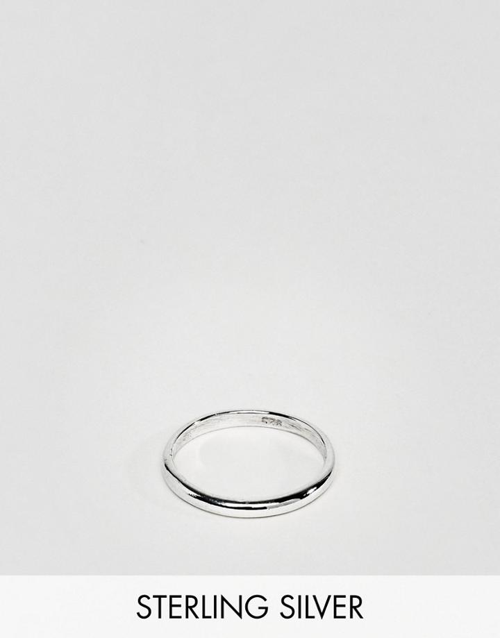 Designb Band Ring In Sterling Silver Exclusive To Asos - Silver