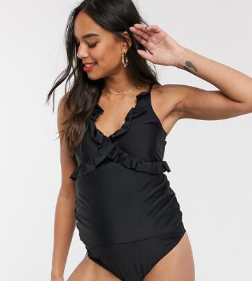 Unique 21 Maternity Tankini Bottom-black