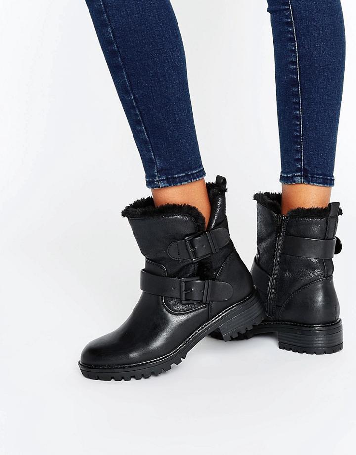 Miss Kg Snug Biker Boots - Black