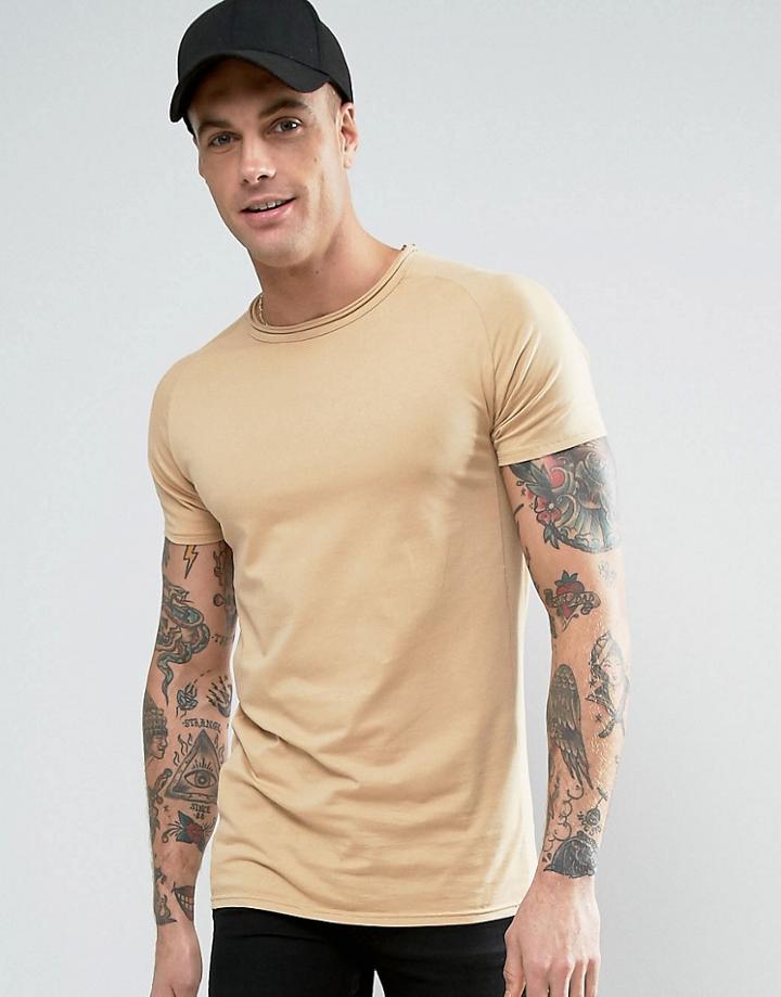 Liquor & Poker Muscle Fit Tee - Beige