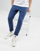 Asos Design Tapered Chinos In Midnight Blue - Navy