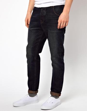 Asos Tapered Jeans In Blue