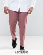 Asos Plus Wedding 100% Merino Wool Skinny Pant - Pink