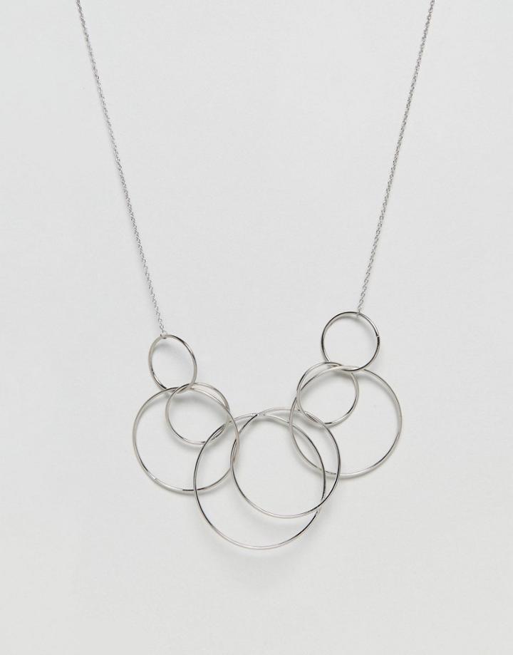 Nylon Geometric Necklace - Silver