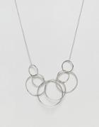 Nylon Geometric Necklace - Silver