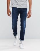 Boss Orange By Hugo Boss Orange 63 Slim Fit Jeans In Dark Mid Wash - Blue