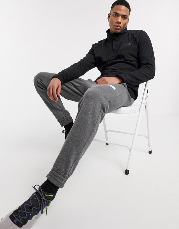 The North Face Tka Glacier Snap Neck Fleece In Black
