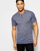 Asos Merino Wool Muscle Fit Short Sleeve Polo - Blue