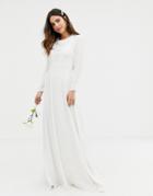 Asos Edition Plaited Wedding Dress - Cream