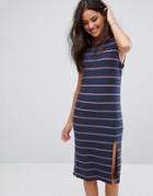 Rip Curl Jersey Stripe Beach Dress - Navy