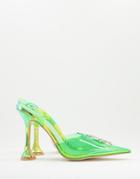 Public Desire Amoura Heeled Shoes With Embellishment In Irridescent-multi