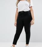 Asos Design Curve Ridley Skinny Jeans In Clean Black - Black