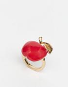 And Mary Gold Plated Enamel Apple Ring