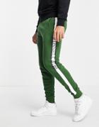 Russell Athletic Panel Cuffed Sweatpants In Green