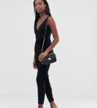 Outrageous Fortune Tall Tie Waist Jumpsuit In Black - Black