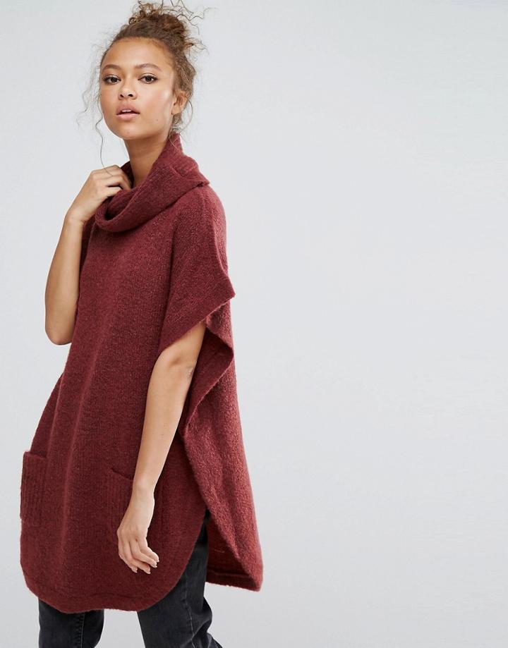 B.young Kimono Sleeve Turtleneck - Red
