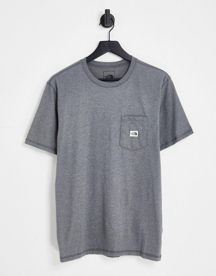 The North Face Heritage Patch Pocket T-shirt In Gray