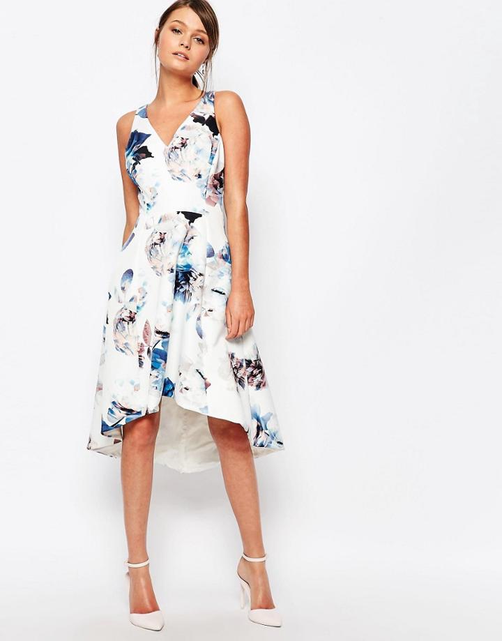 Coast Marie Scuba Carmel Print Dress - Multi
