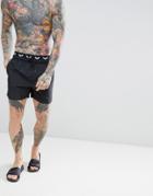 Brave Soul Waistband Swim Short - Black