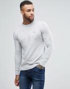 Le Shark Cotton Knit Crew Sweater - Gray