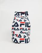 Fila Cassius Shoulder Bag With All Over Logo In White - White