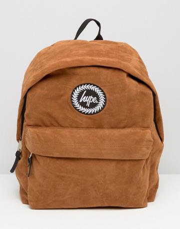 Hype Suede Backpack - Brown
