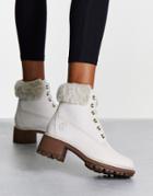 Timberland Kinsley 6 Inch Heeled Boots In White