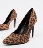 New Look Leopard Court Shoe-brown