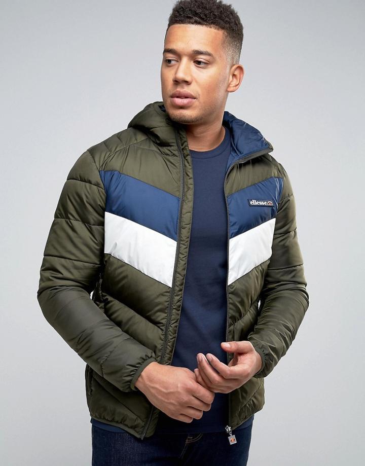 Ellesse Padded Jacket With Small Logo - Green
