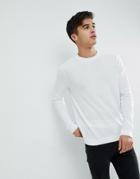 Asos Cotton Sweater In White - White