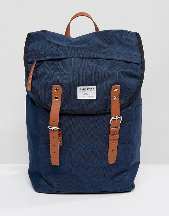 Sandqvist Hans Cordura Backpack In Navy - Navy