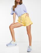 Nike Icon Clash Shorts In Pale Yellow