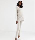 Asos Design Maternity Two-piece Knitted Jogger With Tipping