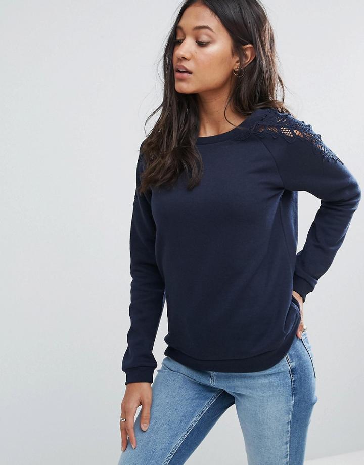 Vila Basic Sweat Top - Blue