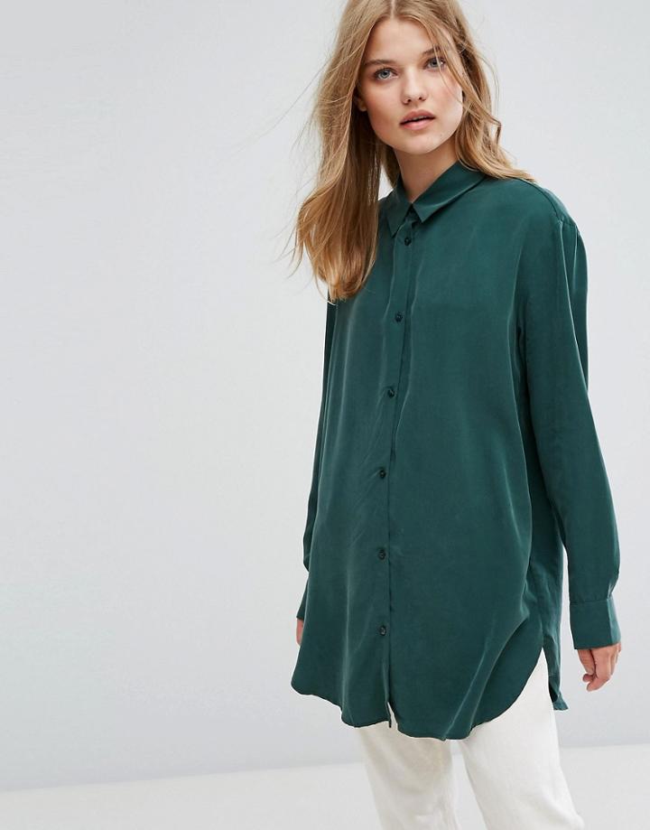 Weekday Peach Feel Shirt - Green