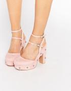 Daisy Street Pink Metallic 90's Platform Sandal - Metallic Pink