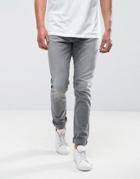 Nudie Jeans Co Lean Dean Jean Taper Fit Gray Ace Wash - Gray