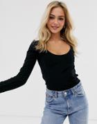 Free People Lucky You Layering Top-black