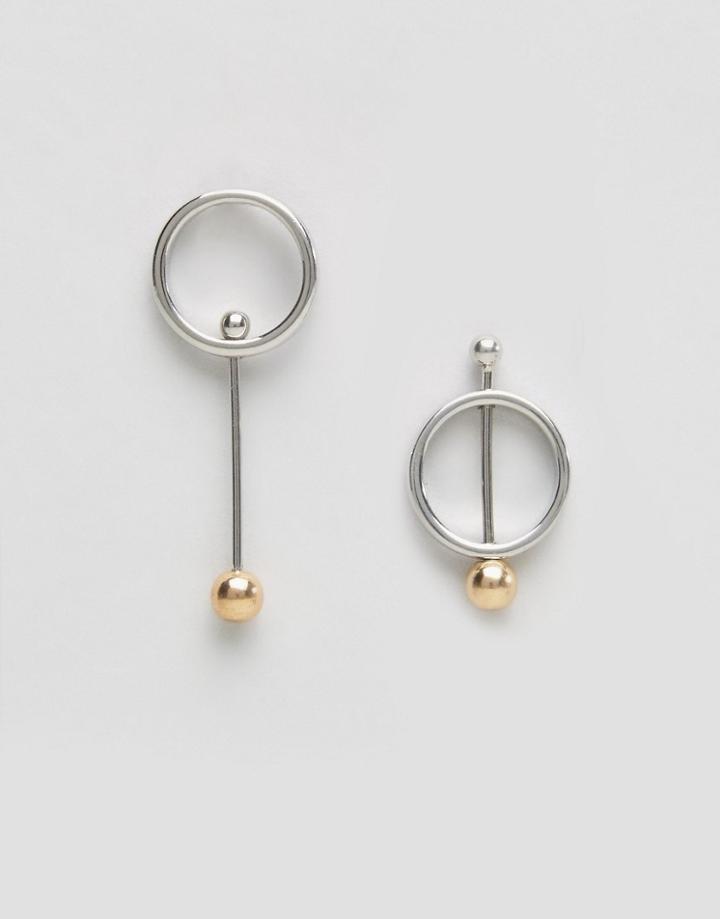 Monki Minimal Mini Hoop Earrings - Silver