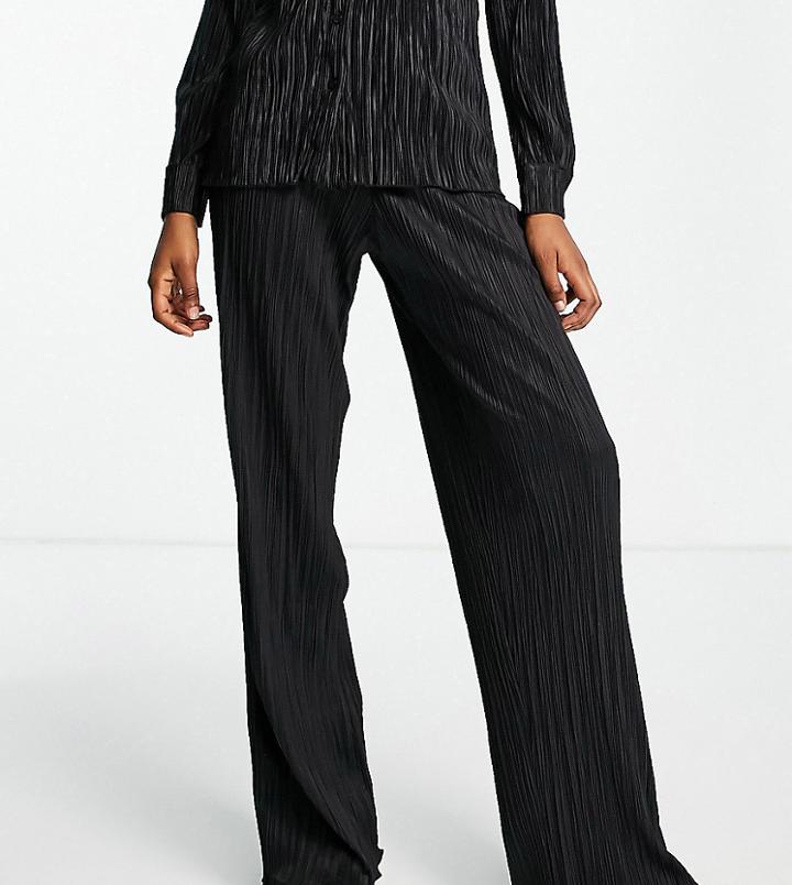 Stradivarius Pleated Pants In Black - Part Of A Set