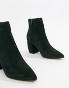 Asos Design Radius Suede Ankle Boots - Green