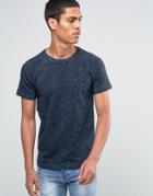 Esprit Raglan Crew Neck T-shirt With Fleck Detail - Navy
