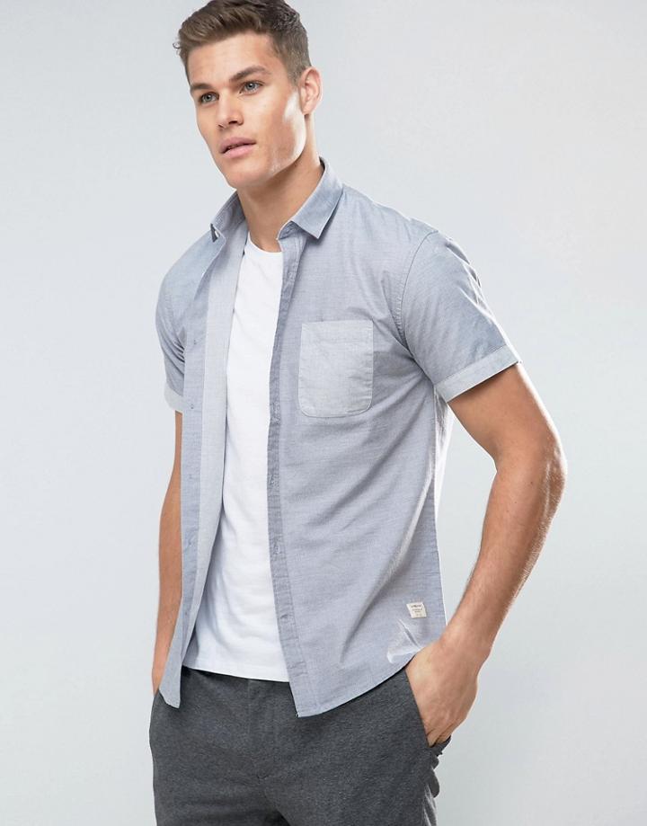 Lindbergh Contrast Pocket Short Sleeve Shirt - Blue