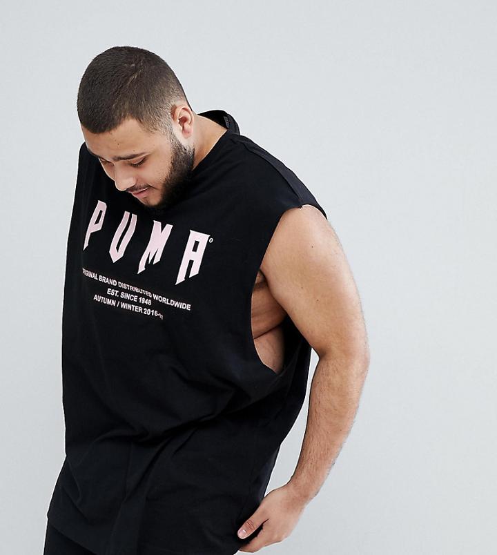 Puma Plus Oversized Graphic Tank - Black