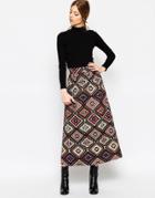 Asos Jacquard Maxi Skirt - Multi